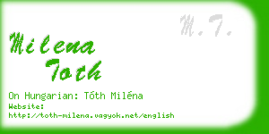 milena toth business card
